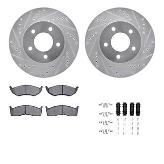 R1 Concepts® - Drilled and Slotted Brake Kit with Optimum OE Pads