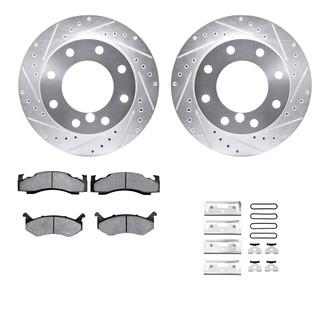 R1 Concepts® - Drilled and Slotted Front Brake Kit with 5000 OE Pads