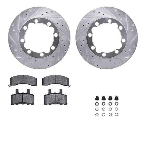  R1 Concepts® - Drilled and Slotted Front Brake Kit with 5000 OE Pads