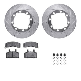 R1 Concepts® - Drilled and Slotted Front Brake Kit with 5000 OE Pads