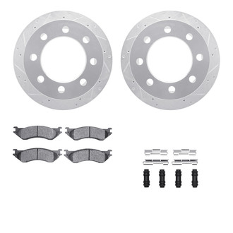 R1 Concepts® - Drilled and Slotted Rear Brake Kit with 5000 OE Pads