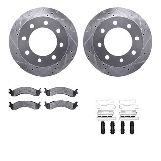 R1 Concepts® - Drilled and Slotted Front Brake Kit with 5000 OE Pads