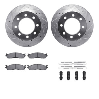 R1 Concepts® - Drilled and Slotted Front Brake Kit with 5000 OE Pads