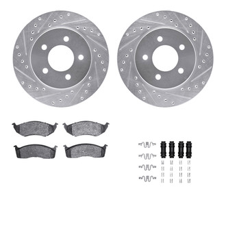 R1 Concepts® - Drilled and Slotted Brake Kit with Optimum OE Pads