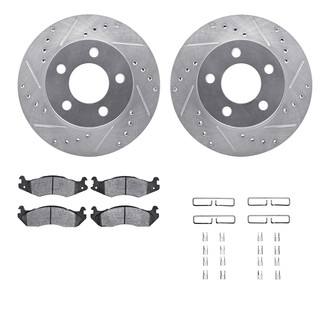 R1 Concepts® - Drilled and Slotted Front Brake Kit with 5000 OE Pads