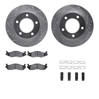 R1 Concepts® - Drilled and Slotted Brake Kit with 5000 OE Pads