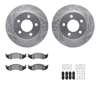 R1 Concepts® - Drilled and Slotted Brake Kit with 5000 OE Pads