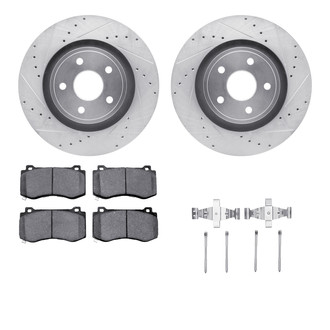 R1 Concepts® - Drilled and Slotted Front Brake Kit with 5000 OE Pads