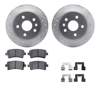 R1 Concepts® - Drilled and Slotted Rear Brake Kit with Optimum OE Pads