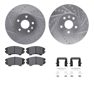 R1 Concepts® - Drilled and Slotted Brake Kit with Optimum OE Pads
