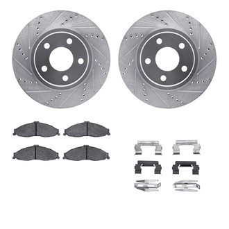 R1 Concepts® - Drilled and Slotted Brake Kit with Optimum OE Pads