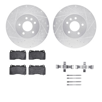 R1 Concepts® - Drilled and Slotted Brake Kit with Optimum OE Pads