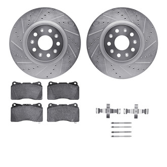 R1 Concepts® - Drilled and Slotted Brake Kit with Optimum OE Pads