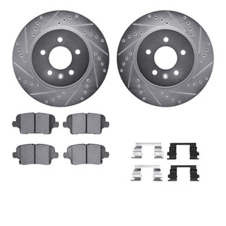 R1 Concepts® - Drilled and Slotted Rear Brake Kit with Optimum OE Pads