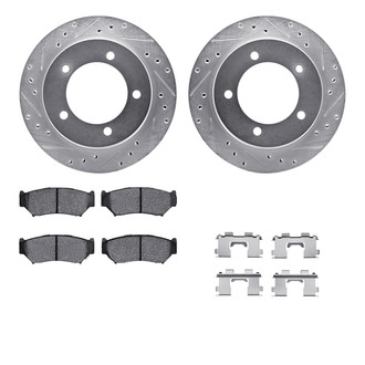 R1 Concepts® - Drilled and Slotted Front Brake Kit with 5000 OE Pads