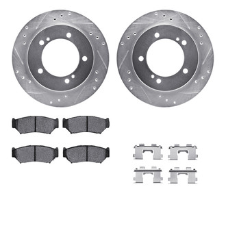 R1 Concepts® - Drilled and Slotted Front Brake Kit with 5000 OE Pads