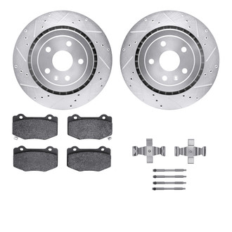R1 Concepts® - Drilled and Slotted Rear Brake Kit with Optimum OE Pads
