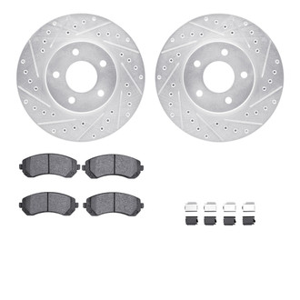 R1 Concepts® - Drilled and Slotted Brake Kit with 5000 OE Pads