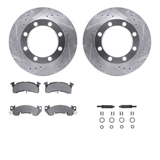 R1 Concepts® - Drilled and Slotted Front Brake Kit with 5000 OE Pads