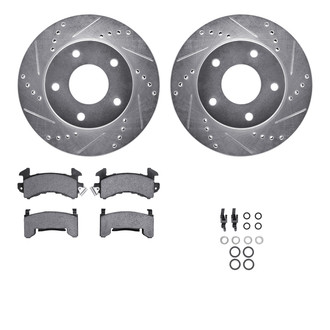 R1 Concepts® - Drilled and Slotted Front Brake Kit with 5000 OE Pads