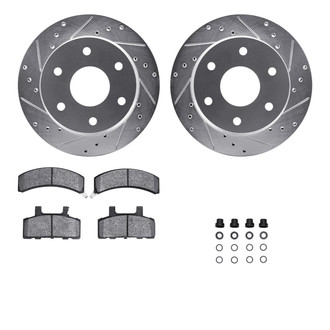 R1 Concepts® - Drilled and Slotted Front Brake Kit with 5000 OE Pads