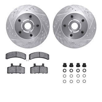 R1 Concepts® - Drilled and Slotted Front Brake Kit with 5000 OE Pads