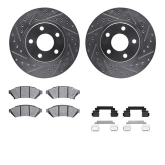 R1 Concepts® - Drilled and Slotted Brake Kit with Optimum OE Pads