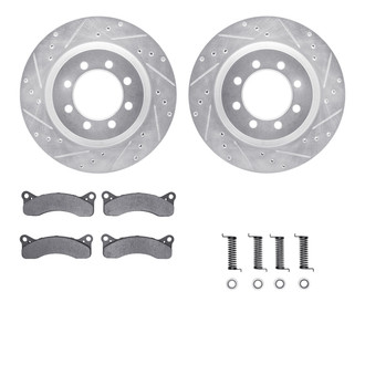 R1 Concepts® - Drilled and Slotted Front Brake Kit with 5000 OE Pads