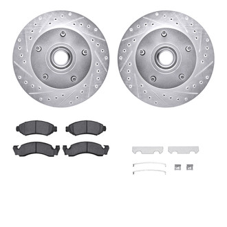 R1 Concepts® - Drilled and Slotted Brake Kit with 5000 OE Pads