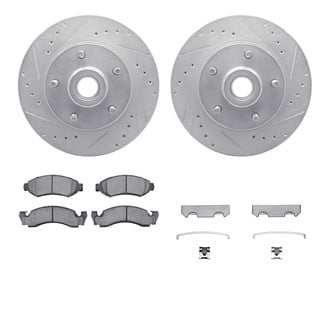 R1 Concepts® - Drilled and Slotted Front Brake Kit with 5000 OE Pads