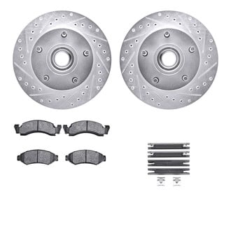 R1 Concepts® - Drilled and Slotted Front Brake Kit with 5000 OE Pads