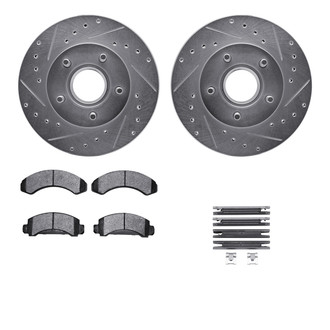 R1 Concepts® - Drilled and Slotted Brake Kit with 5000 OE Pads