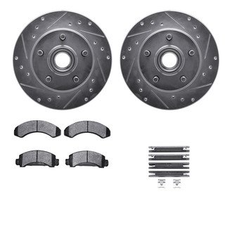 R1 Concepts® - Drilled and Slotted Front Brake Kit with 5000 OE Pads
