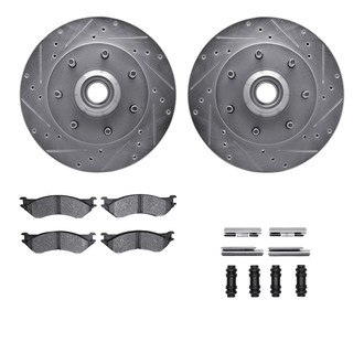 R1 Concepts® - Drilled and Slotted Front Brake Kit with 5000 OE Pads