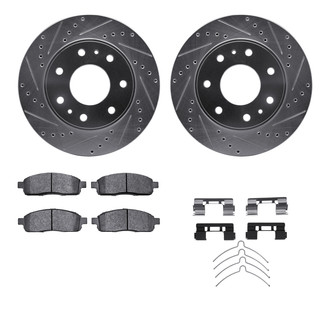 R1 Concepts® - Drilled and Slotted Front Brake Kit with 5000 OE Pads