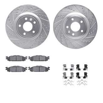 R1 Concepts® - Drilled and Slotted Brake Kit with 5000 OE Pads