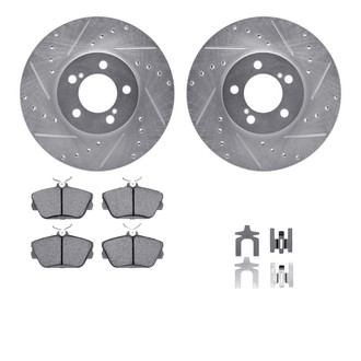 R1 Concepts® - Drilled and Slotted Brake Kit with Optimum OE Pads