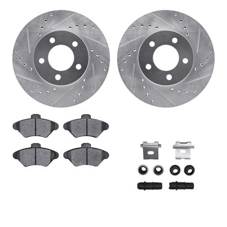 R1 Concepts® - Drilled and Slotted Brake Kit with Optimum OE Pads
