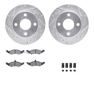 R1 Concepts® - Drilled and Slotted Front Brake Kit with Optimum OE Pads