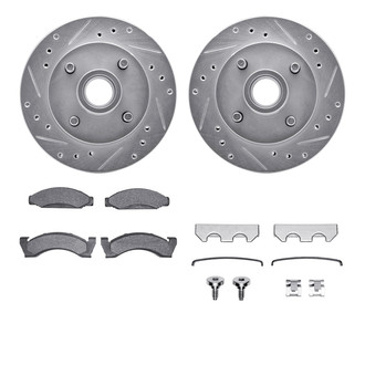 R1 Concepts® - Drilled and Slotted Brake Kit with Optimum OE Pads