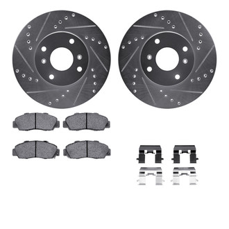 R1 Concepts® - Drilled and Slotted Brake Kit with Optimum OE Pads