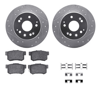 R1 Concepts® - Drilled and Slotted Rear Brake Kit with Optimum OE Pads