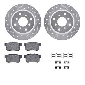 R1 Concepts® - Drilled and Slotted Rear Brake Kit with Optimum OE Pads