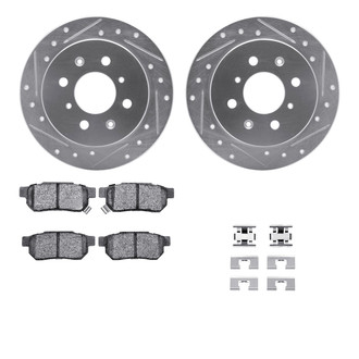 R1 Concepts® - Drilled and Slotted Rear Brake Kit with Optimum OE Pads