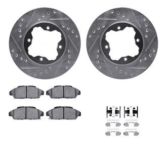 R1 Concepts® - Drilled and Slotted Front Brake Kit with Optimum OE Pads