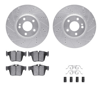 R1 Concepts® - Drilled and Slotted Brake Kit with 5000 OE Pads