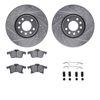 R1 Concepts® - Drilled and Slotted Brake Kit with Optimum OE Pads