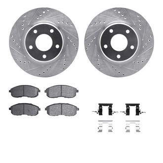 R1 Concepts® - Drilled and Slotted Brake Kit with Optimum OE Pads