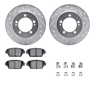 R1 Concepts® - Drilled and Slotted Rear Brake Kit with Optimum OE Pads