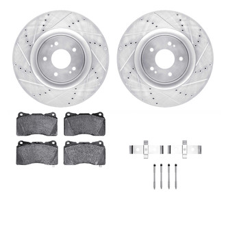 R1 Concepts® - Drilled and Slotted Brake Kit with Optimum OE Pads